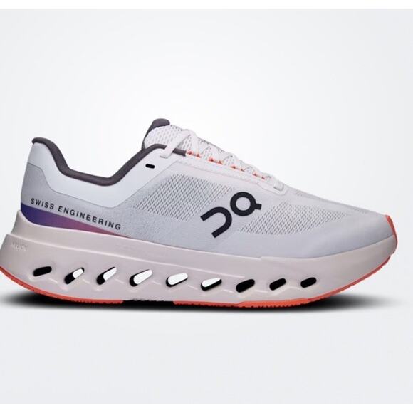 On Shoes - On oncloud Cloudsurfer Next Running Shoes Women 8.5 White/Flame LaceUp